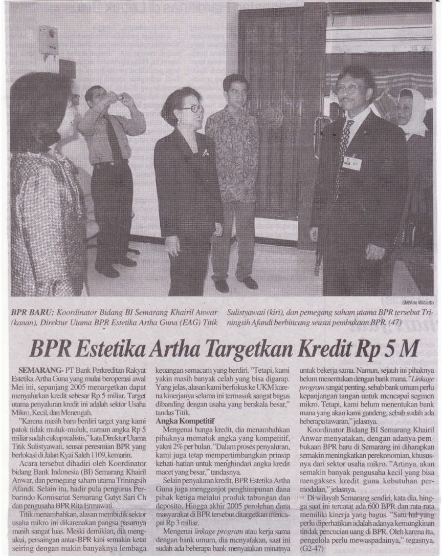 Sejarah Bank Estetika Artha Guna